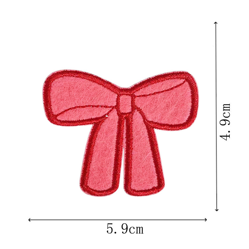 Wholesale Red Bow Embroidery DIY Patches