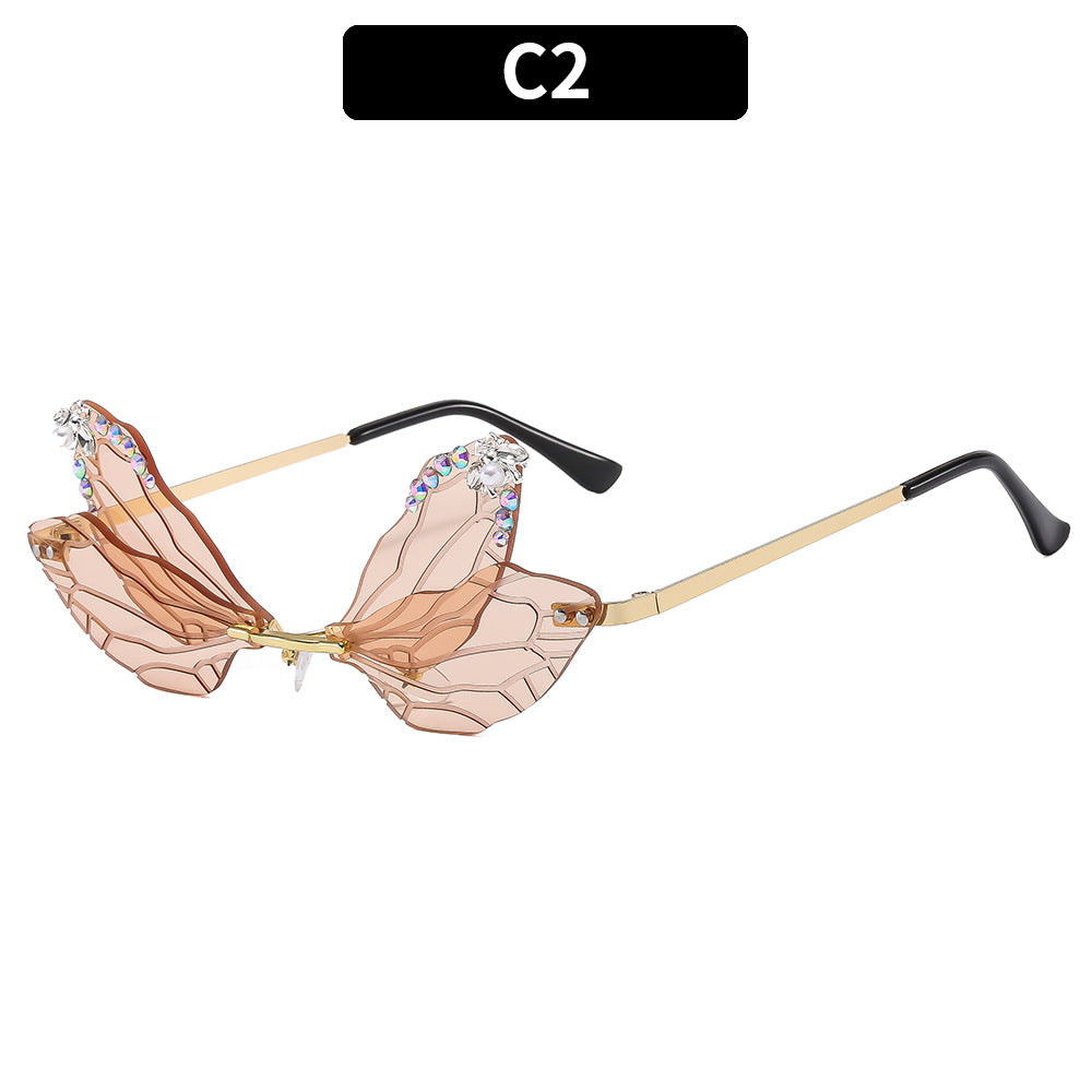 Nuevas gafas de sol de PC de Dragonfly Dragonfly Diamond al por mayor