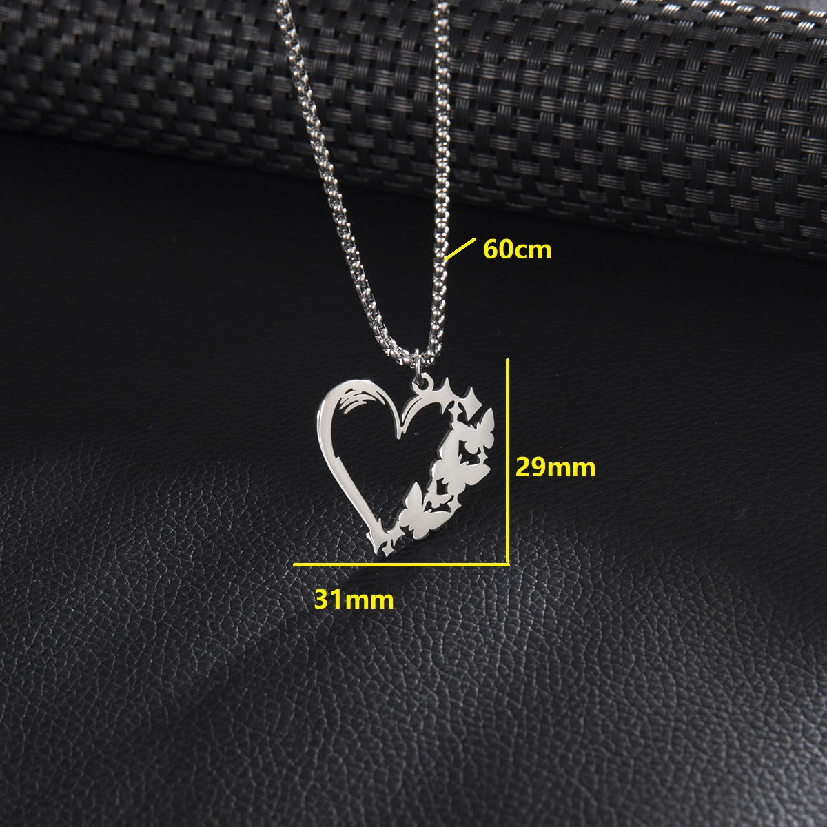 Wholesale  supply stainless steel hip-hop necklace men and women all-match eagle bird pendant clavicle chain
