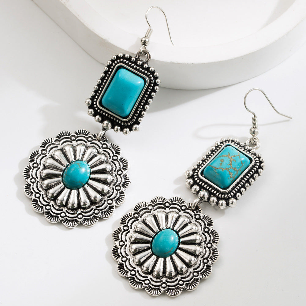 Wholesale Bohemian Turquoise Drop Earrings
