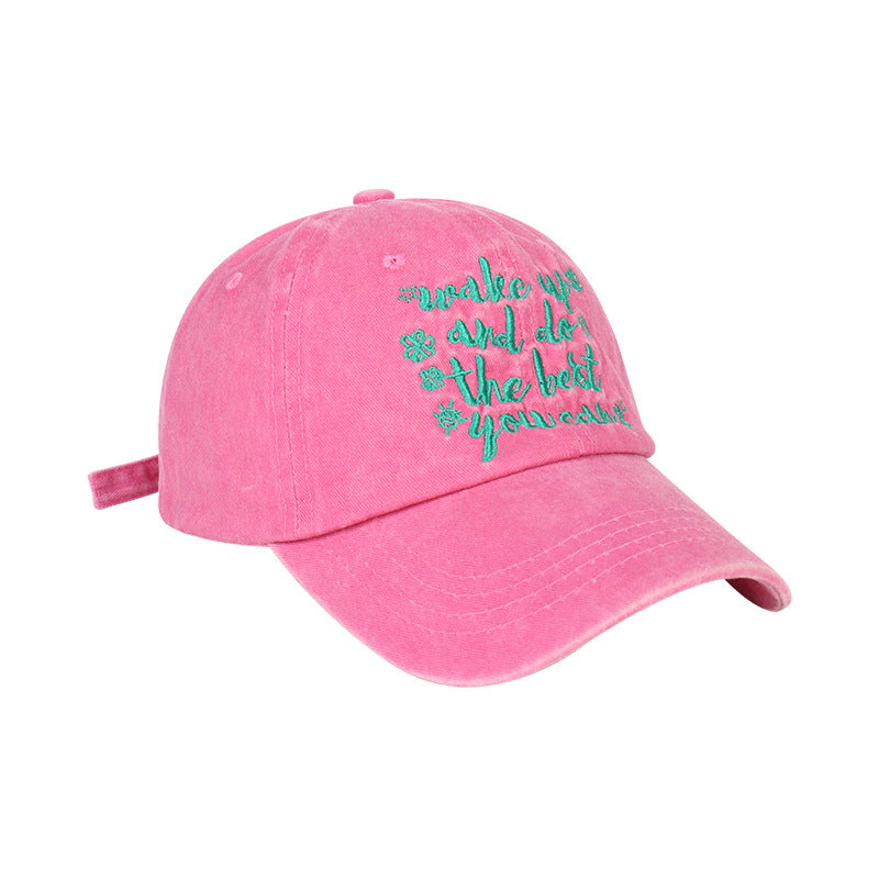 Wholesale Washed Letter Embroidery Vintage Distressed Baseball Cap