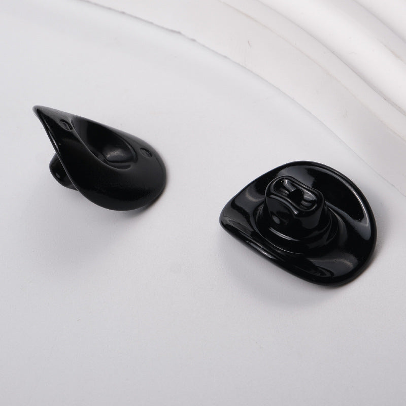 Wholesale of 100PCS/PACK Denim Hats, Perforated Cartoon Acrylic Jewelry Accessories, Beads