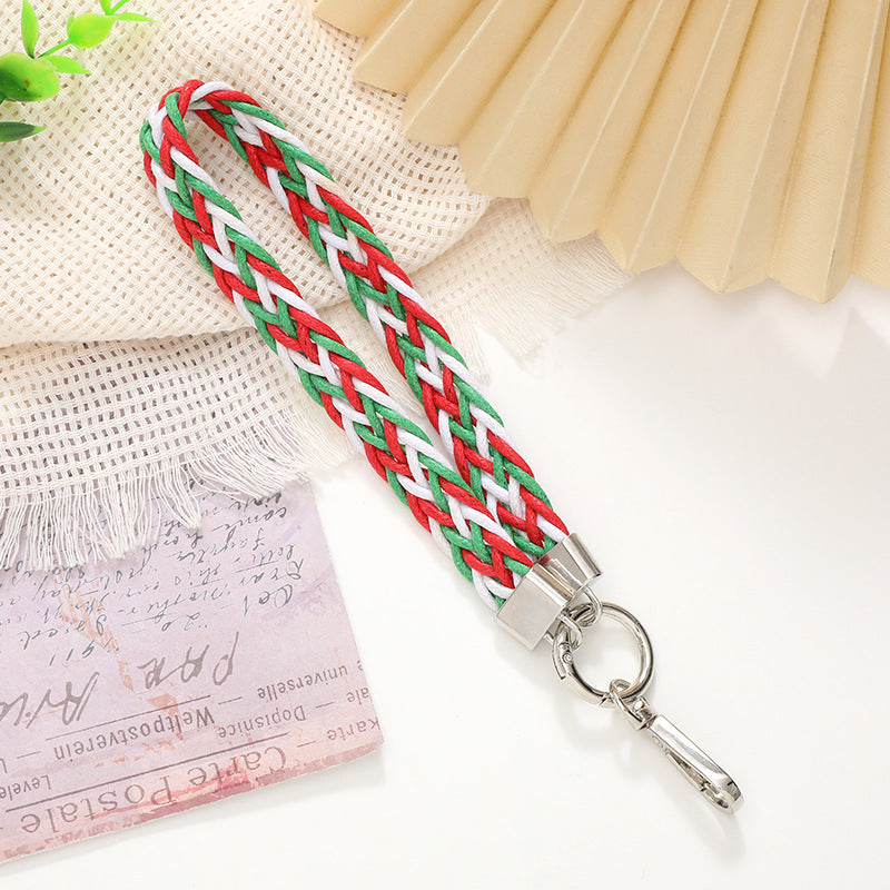 Wholesale Colorful Braided Lanyard Keychain