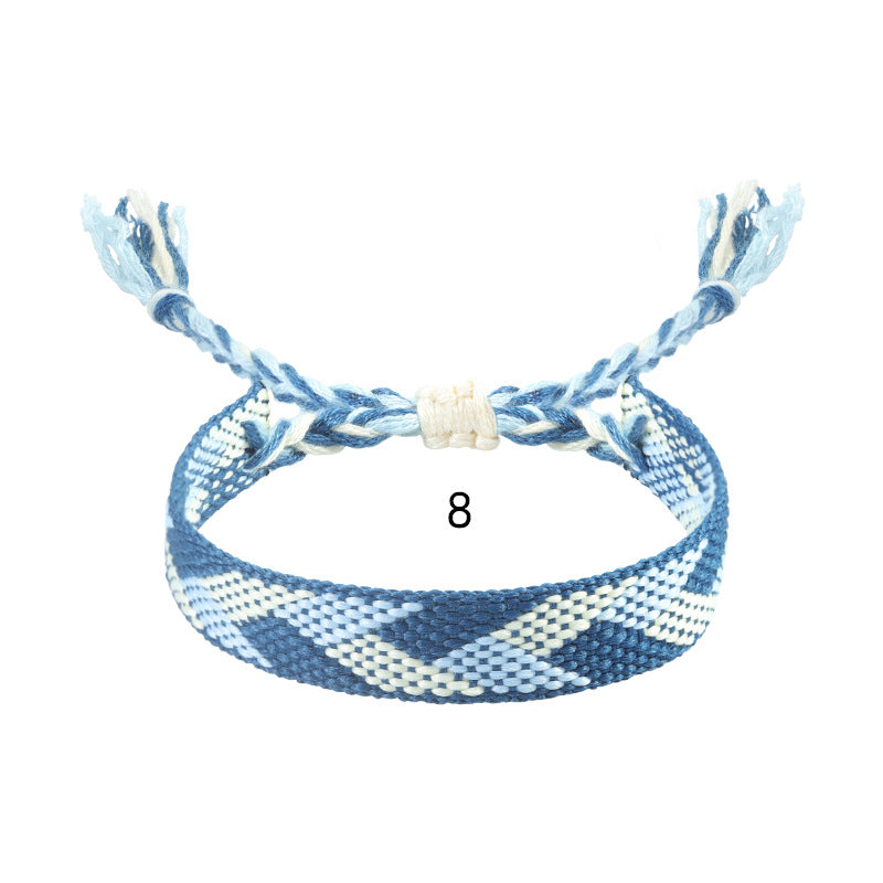 Wholesale Bohemian Ethnic Style Cotton and Linen Braided Bracelets
