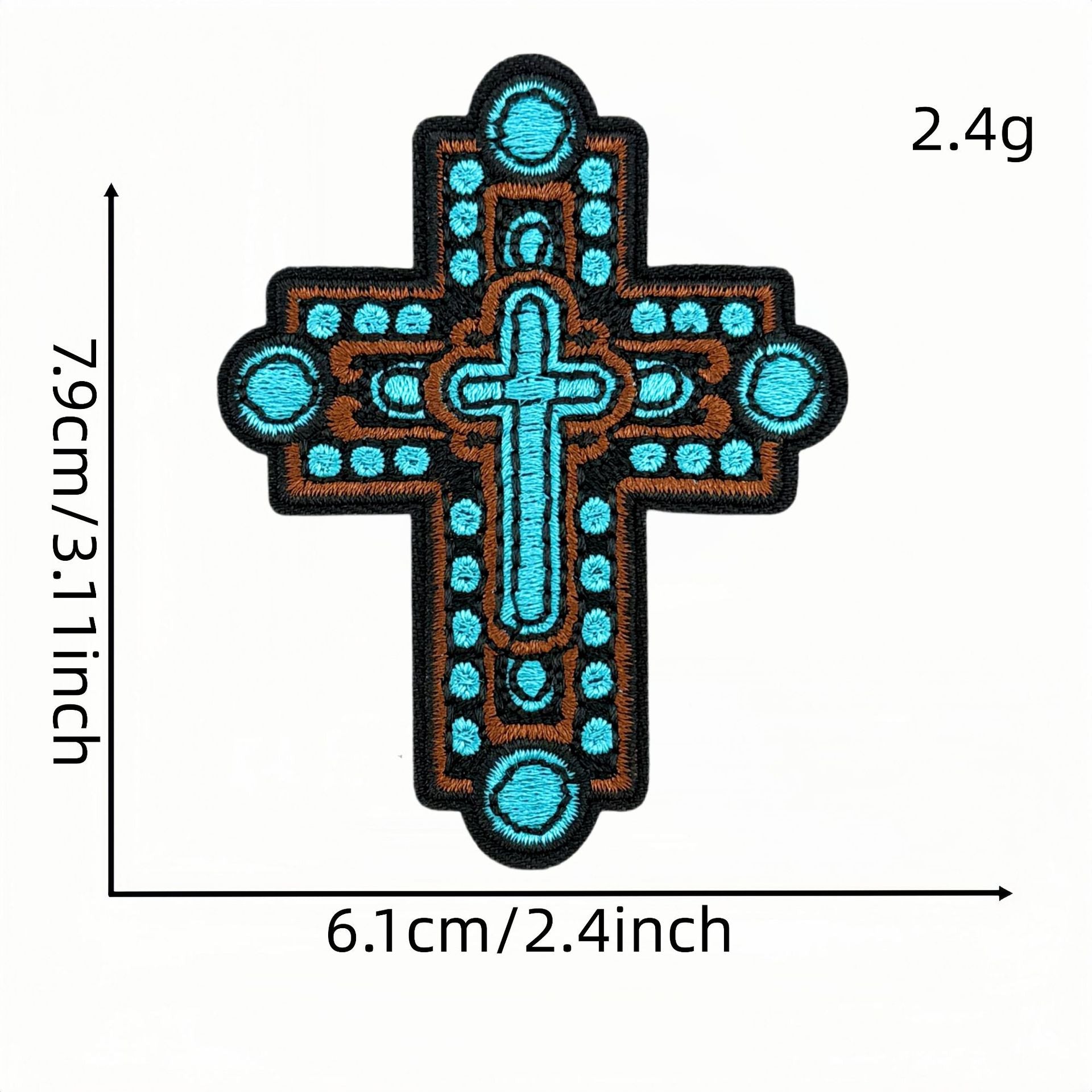 Wholesale Casual Embroidered Iron On Patches Set Of 9 Western Cowboy Cross Design For Hats Bags DIY Craft Supply