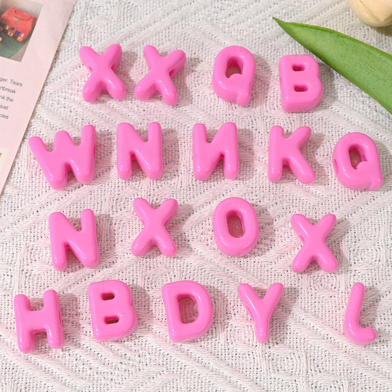Wholesale 5pcs/pack Acrylic Colorful Letter Beads DIY Jewelry Accessories