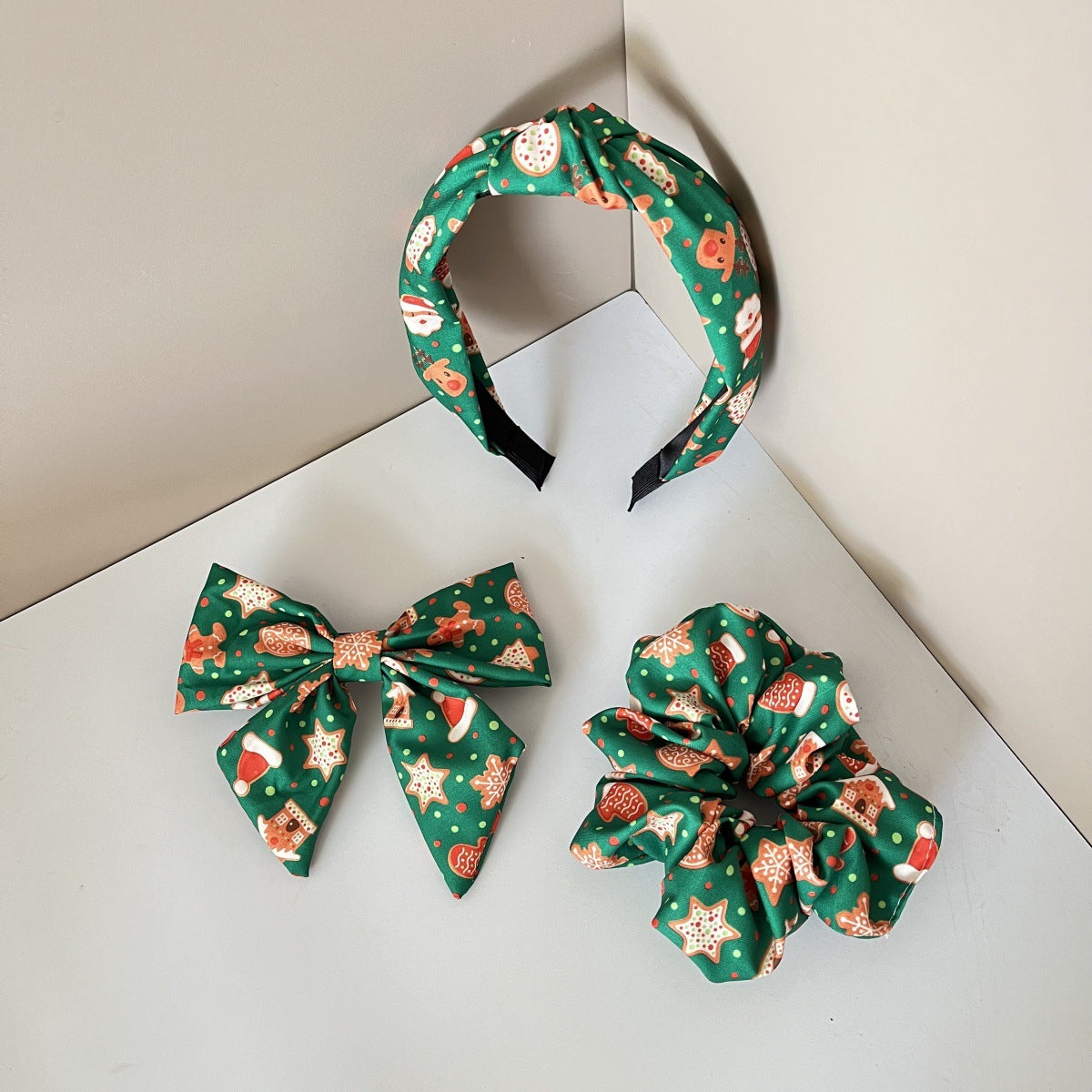 Wholesale 3PCS fabric knotted wide-brimmed headband hairband hairpin combination set