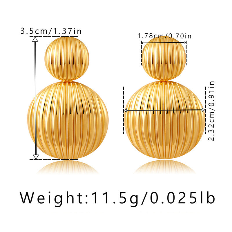 Wholesale Copper Plated 18K Real Gold Love Earrings