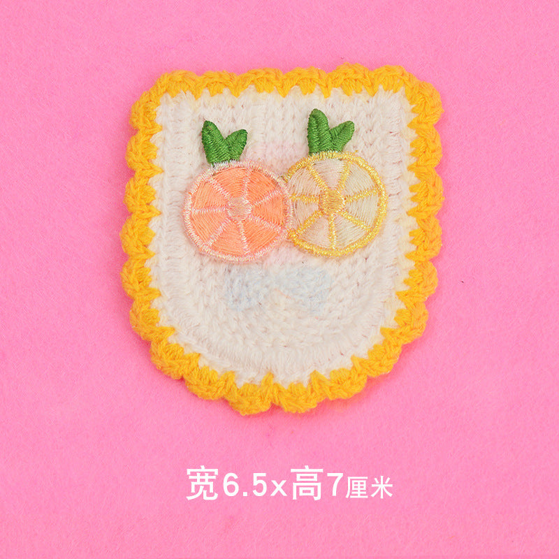 Wholesale Cute Cartoon Embroidered Fabric Patches With Floral And Fruit Designs For Clothing And Bags