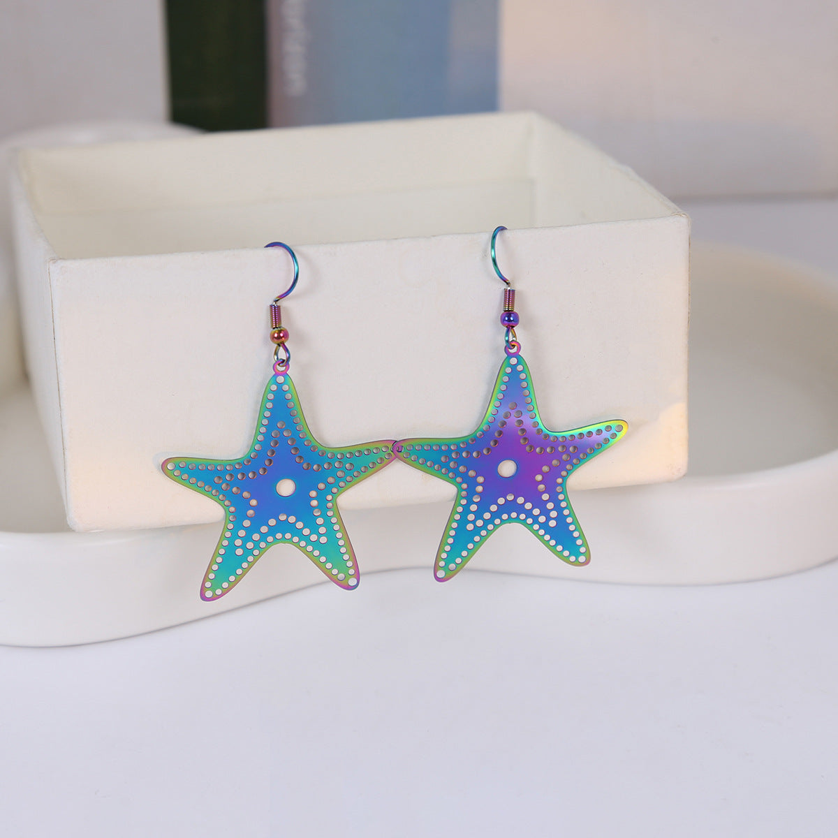 Wholesale Colorful Ocean Series Niche Colorful Shell Jellyfish Earrings