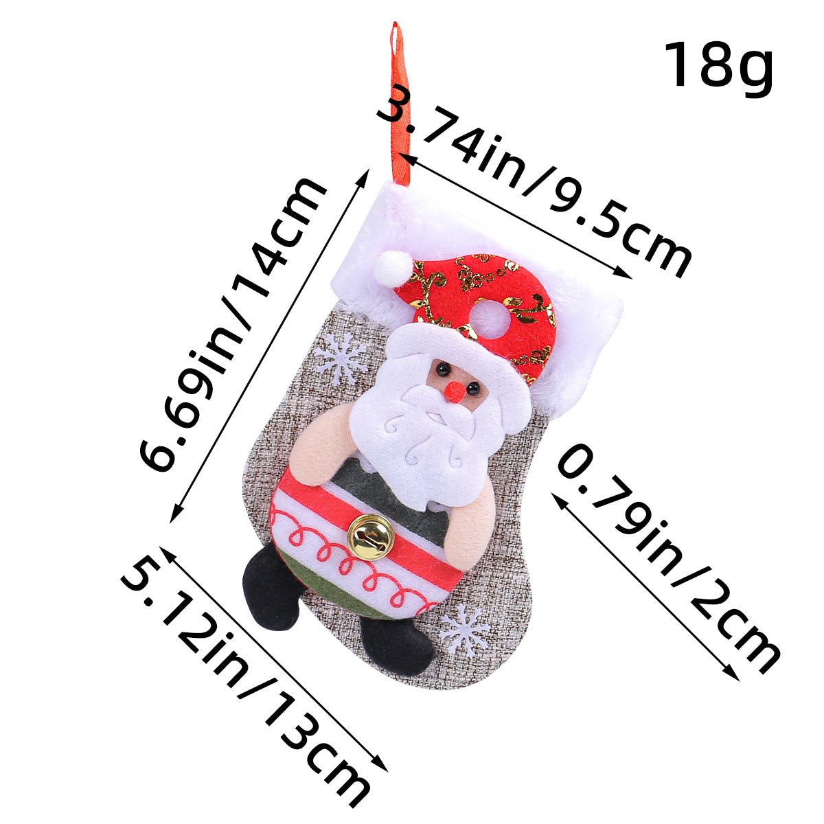 Wholesale Christmas Plush Santa Claus Snowman Doll Socks Candy Gift Bag