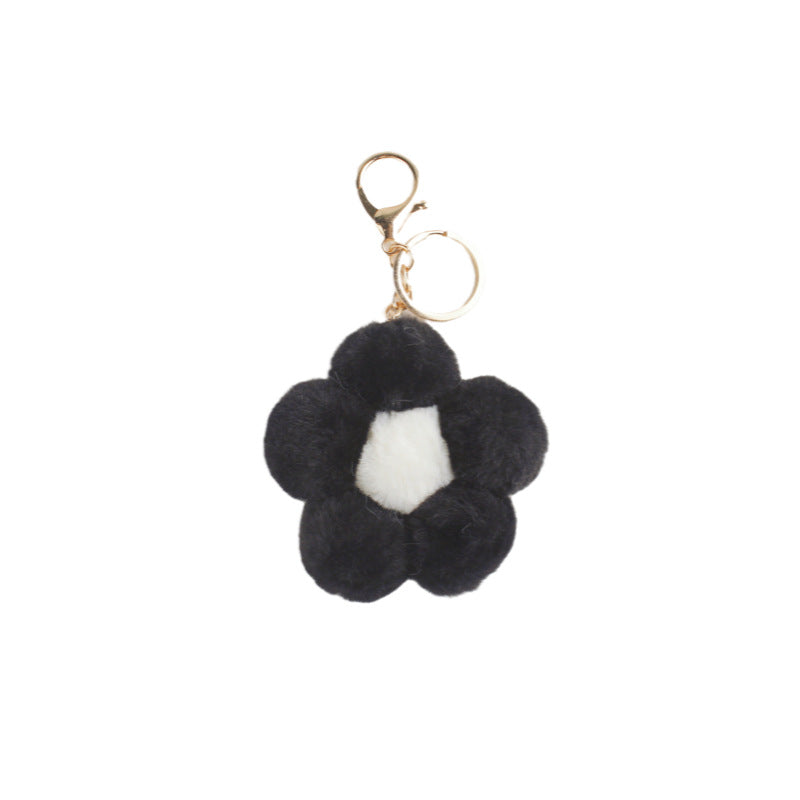Wholesale Plush Flower Ball Keychains