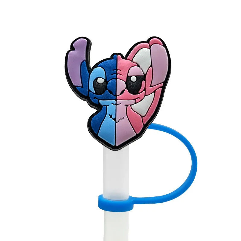 Wholesale Straw cap animation straw cartoon cover dust plug straw Straw Tube Cap OLY Exclusive