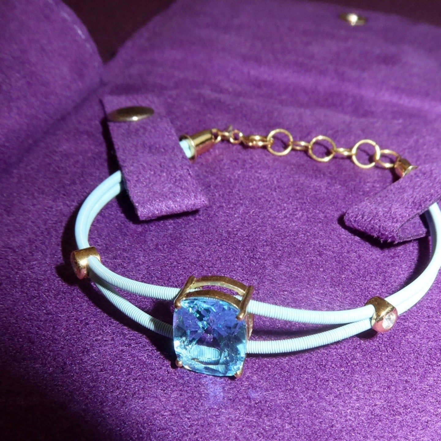 Wholesale Geometric Crystal Double Strand Elastic Bracelet For Women Everyday Fashion Accessory