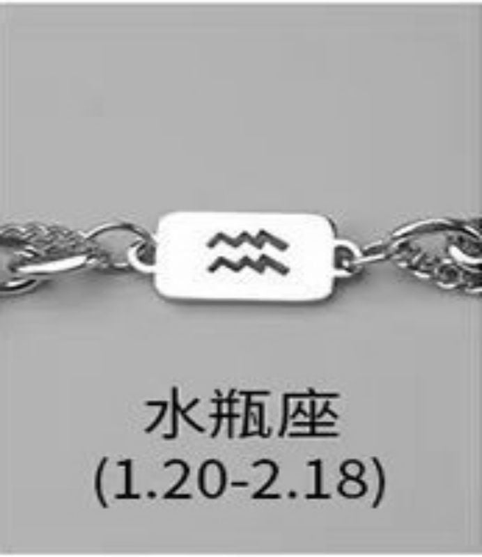 Wholesale Twelve Constellation Necklace  Titanium Steel Color-free Double-layer Chain Bracelet Combination