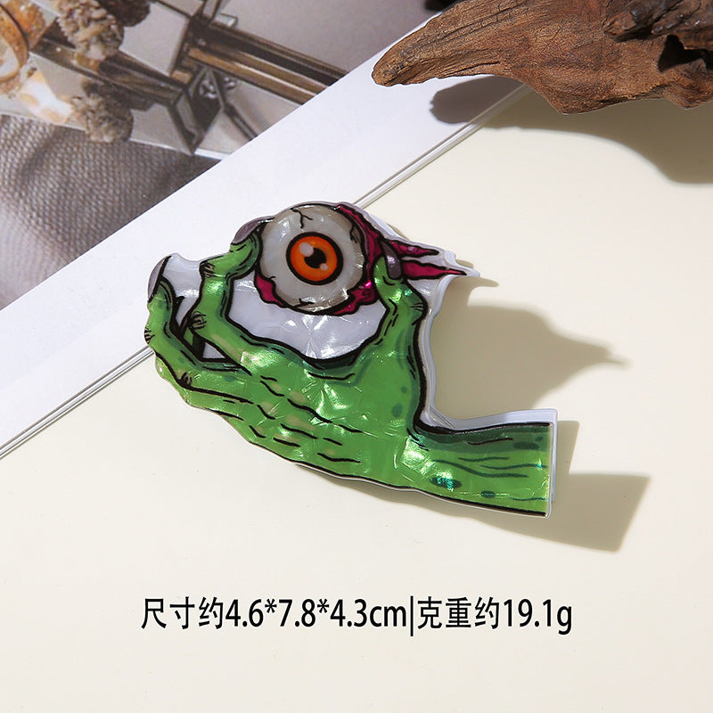 Wholesale Dark Style PVC Pumpkin Ghost Shark Claw Hair Clip  Creative Hair Accessory For Resale