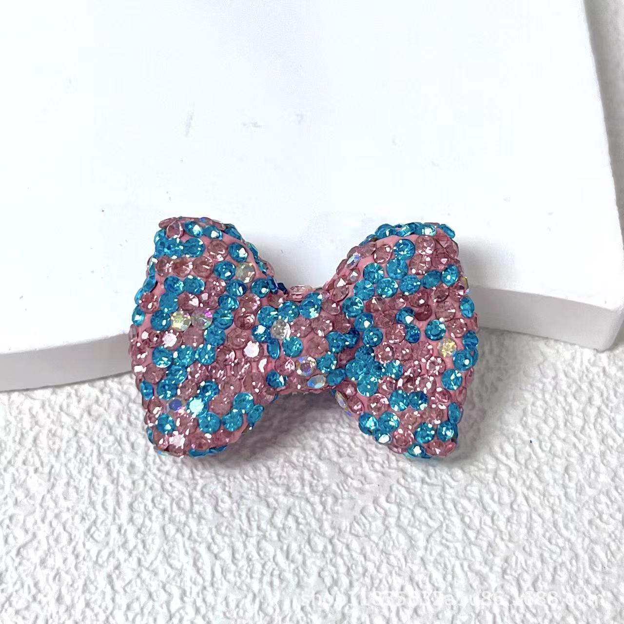 Wholesale 10pcs colored bow-tie shaped crystal beads