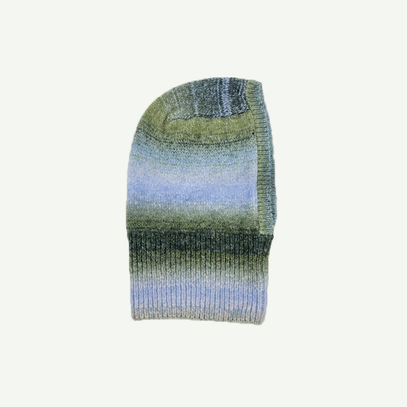 Wholesale Niche Gradient Knitted Balaclava Hat