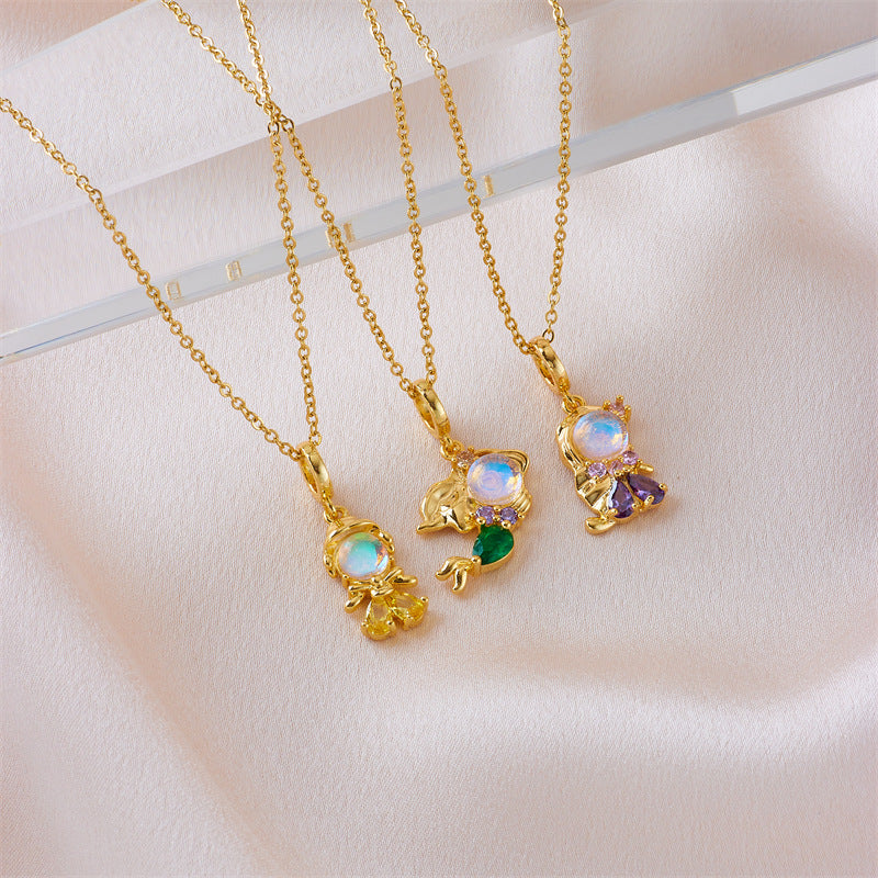 Wholesale creative cartoon necklace titanium steel Princess Accessories