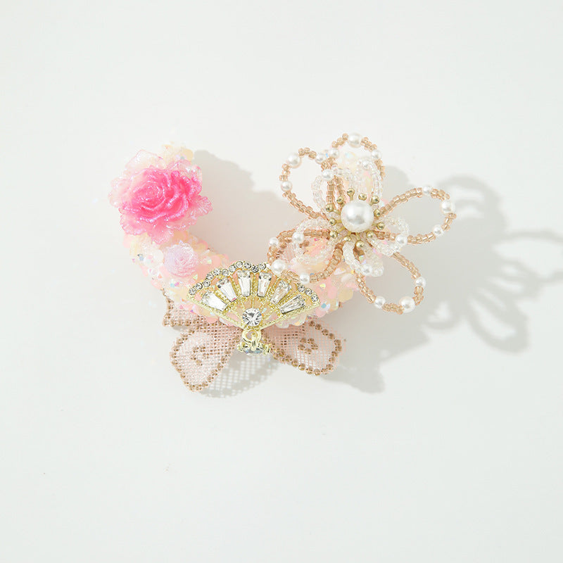 Wholesale 10pcs Heavy Industry Full of Diamonds  Flowers  Moons  Butterflies  Dotted Diamonds Beads