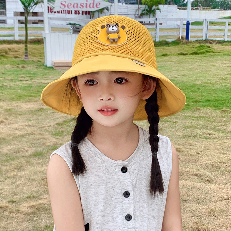 Wholesale Children's Sun Protection Wide Brim Bucket Hat