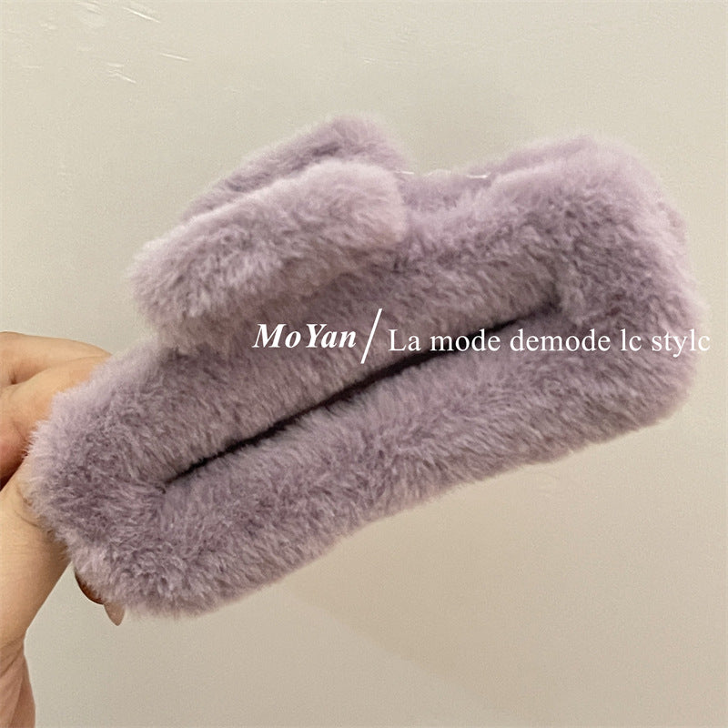 Wholesale Plush Warm Color Large Grab Clip