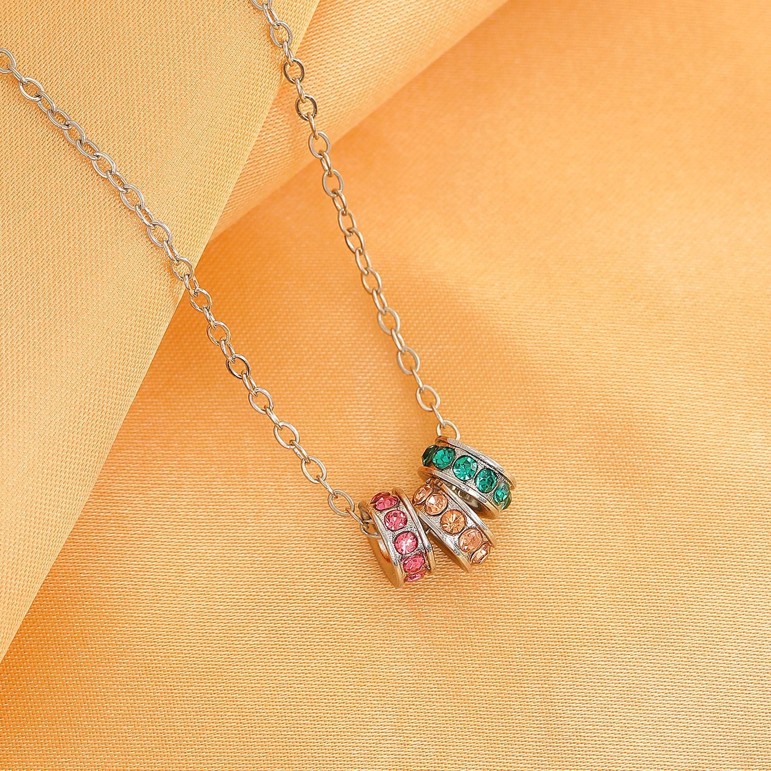 Wholesale Exquisite colorful zircon circle drop earrings