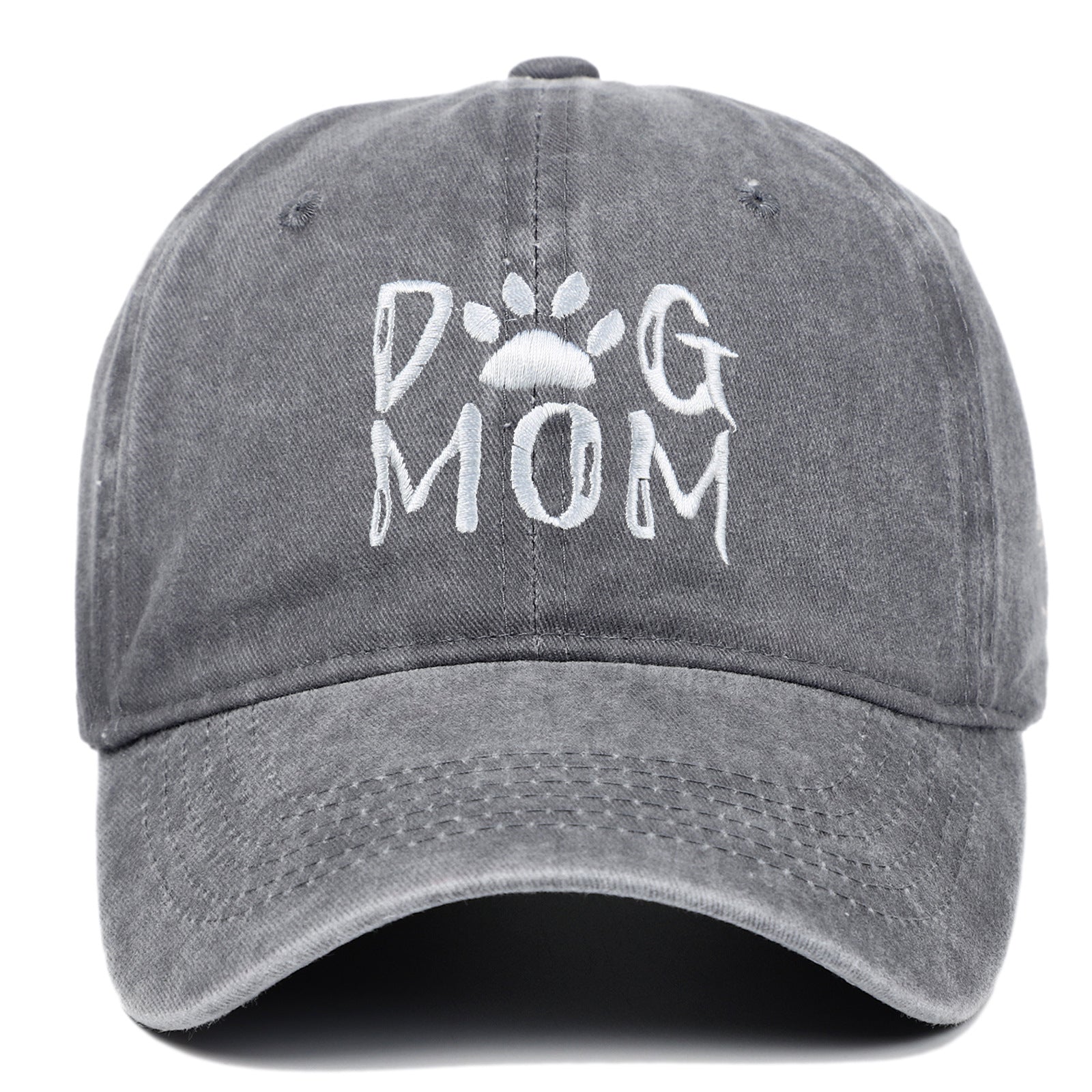 Wholesale DOG MOM Embroidered Cotton Washed Baseball Hat