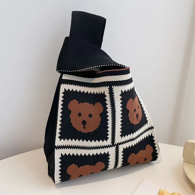 Wholesale Cute Animal Versatile Outdoor Knitted Handbags