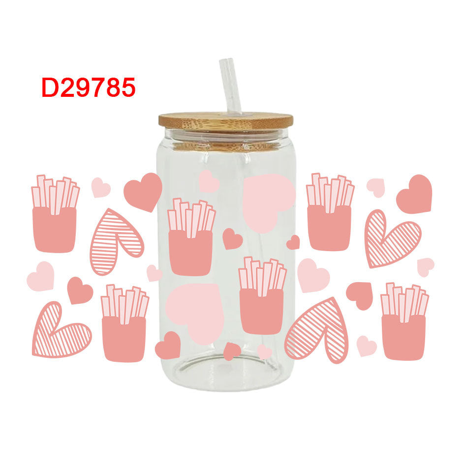 Wholesale Uv Transfer Sticker Glass Cup UV DTF Wraps 16oz Cup UV DTF Wraps