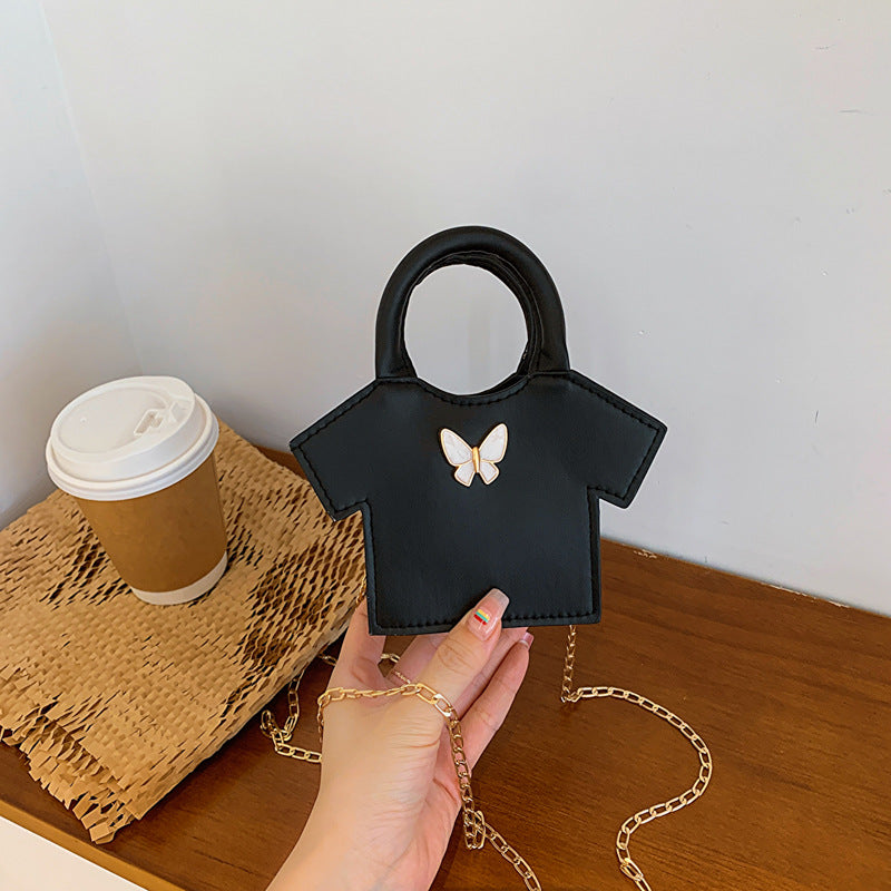 Wholesale PU Clothing Bags, Mini Children's Handbags, Candy Colored Single Shoulder Diagonal Cross Bags