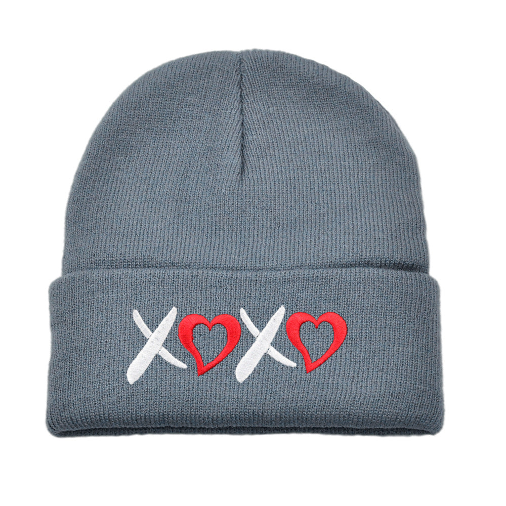 Wholesale Valentine's Day XOXO Acrylic Knitted Woolen Hats