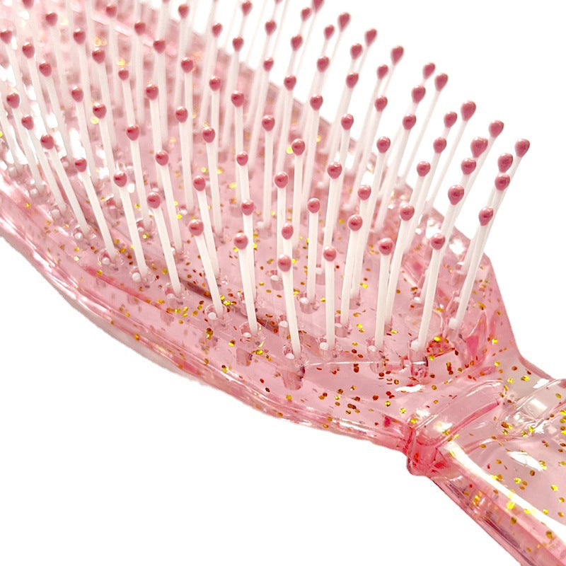 Wholesale Plastic Pink Transparent Massage Combs