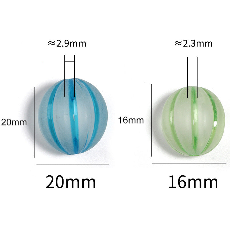 Wholesale 100pcs Colorful Frosted Pumpkin Acrylic Beads