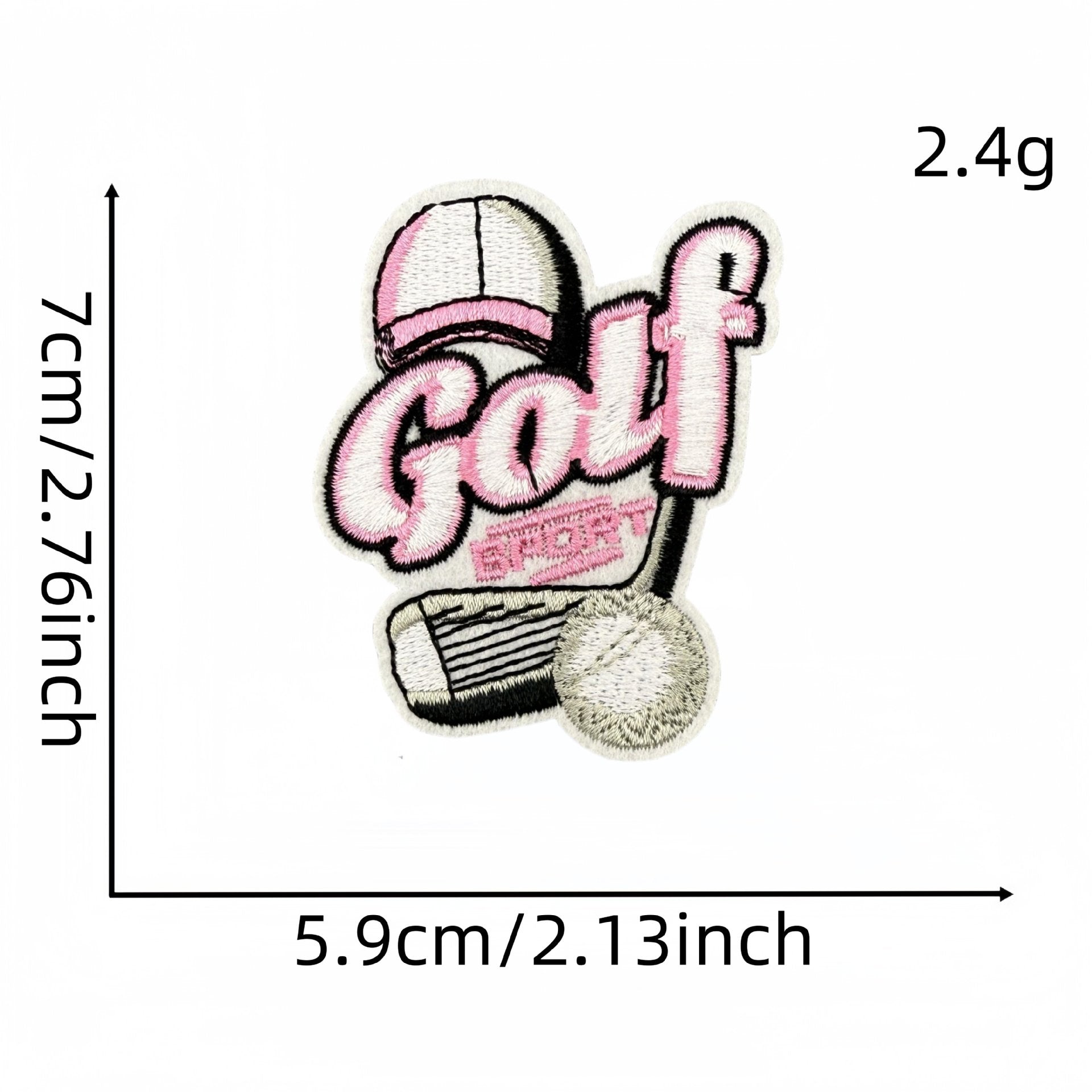 Wholesale Cartoon Sports Golf Pink Series Embroidery DIY Patches
