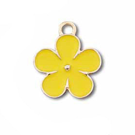 Wholesale 10pcs Small Flower Diy Alloy Oil Drip Keychain Pendant
