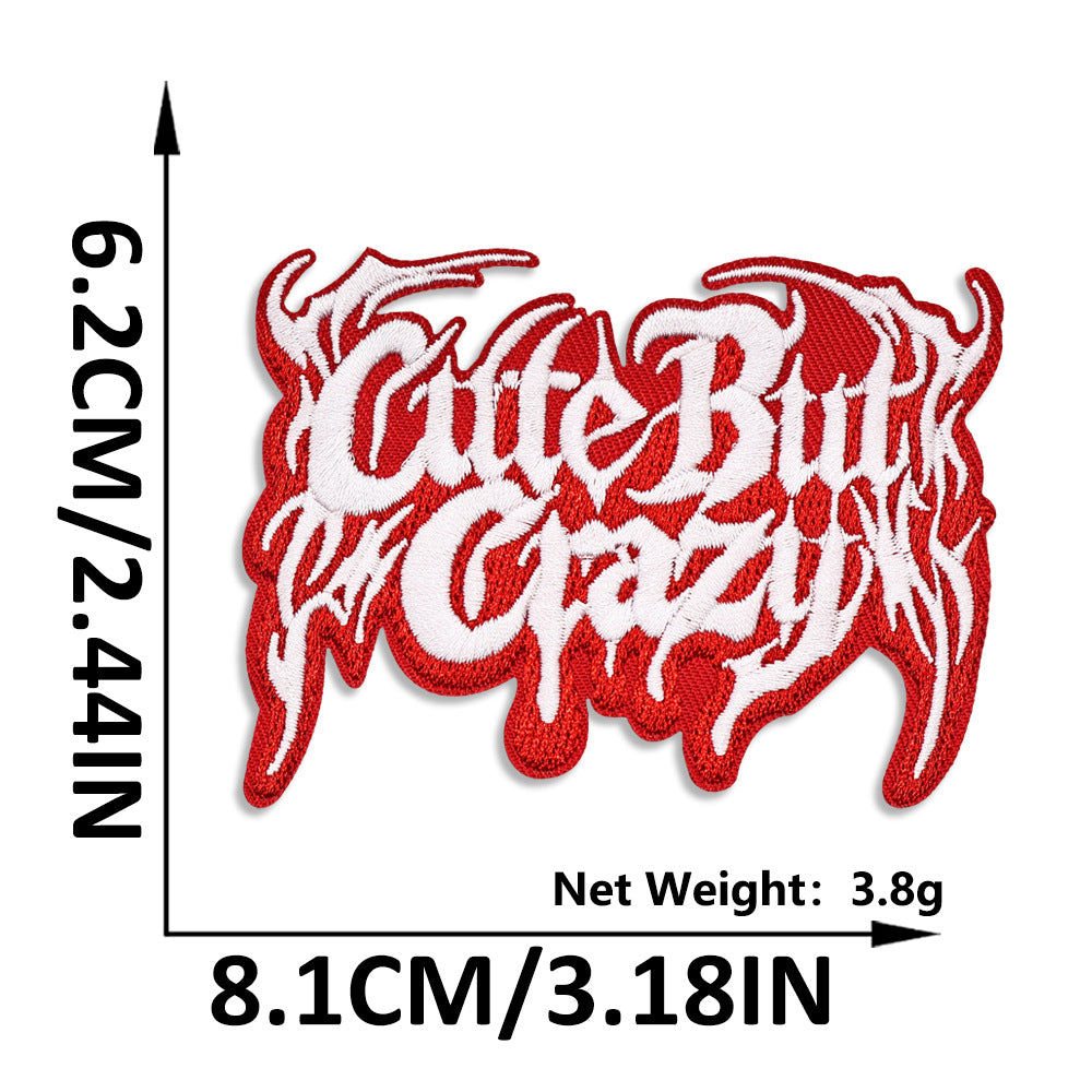 Wholesale Gothic Butterfly English Letter Iron On Embroidery Patch Chic Fashion Accessory For Everyday Use