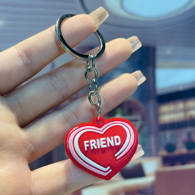 Wholesale PVC LOVE Heart Keychain