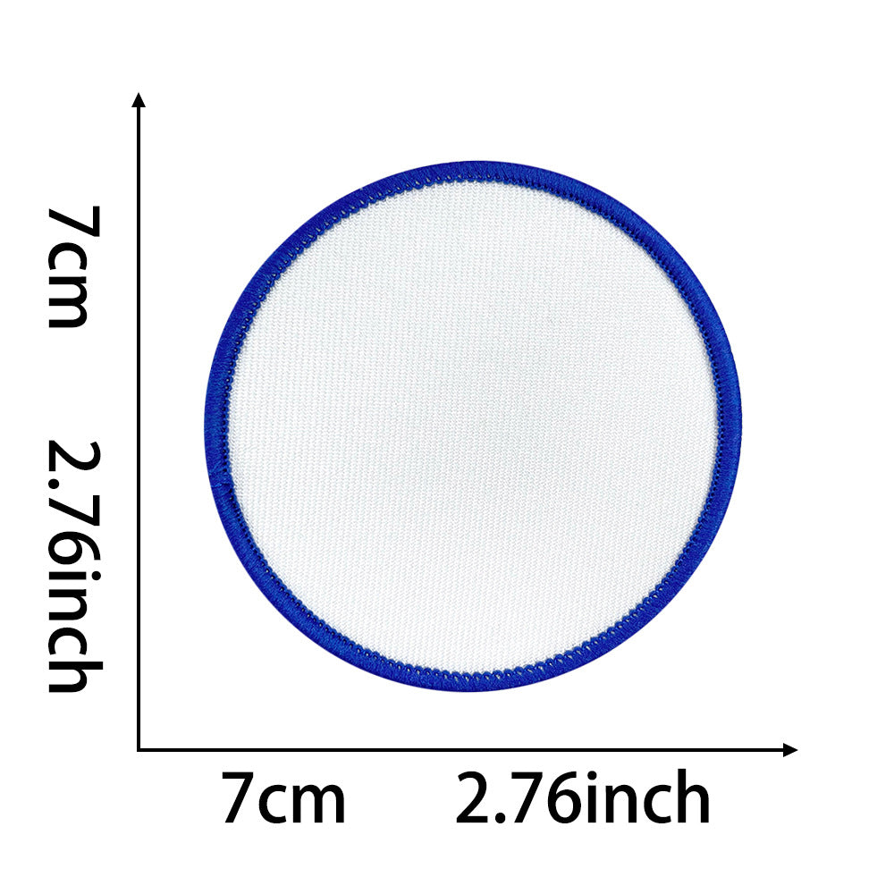 Wholesale Polyester Square Embroidered Badge Blank DIY Cloth Patch 10 Piece Hot Melt Glue For Shoes Hats Boutique Accessory