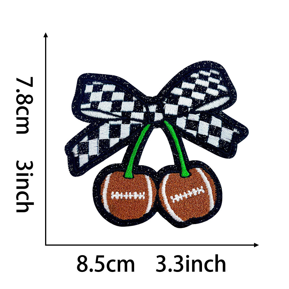 Wholesale Chic Football Mom Embroidered Iron On Patch Set DIY et Decorative Accent Resale Fashion Accessory OLY Exclusive