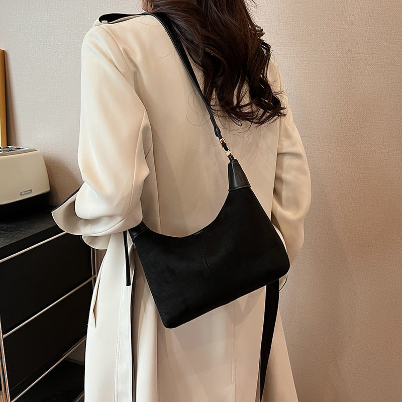 Wholesale Winter Single Shoulder Crossbody Bags Retro PU Suede Tote Bag