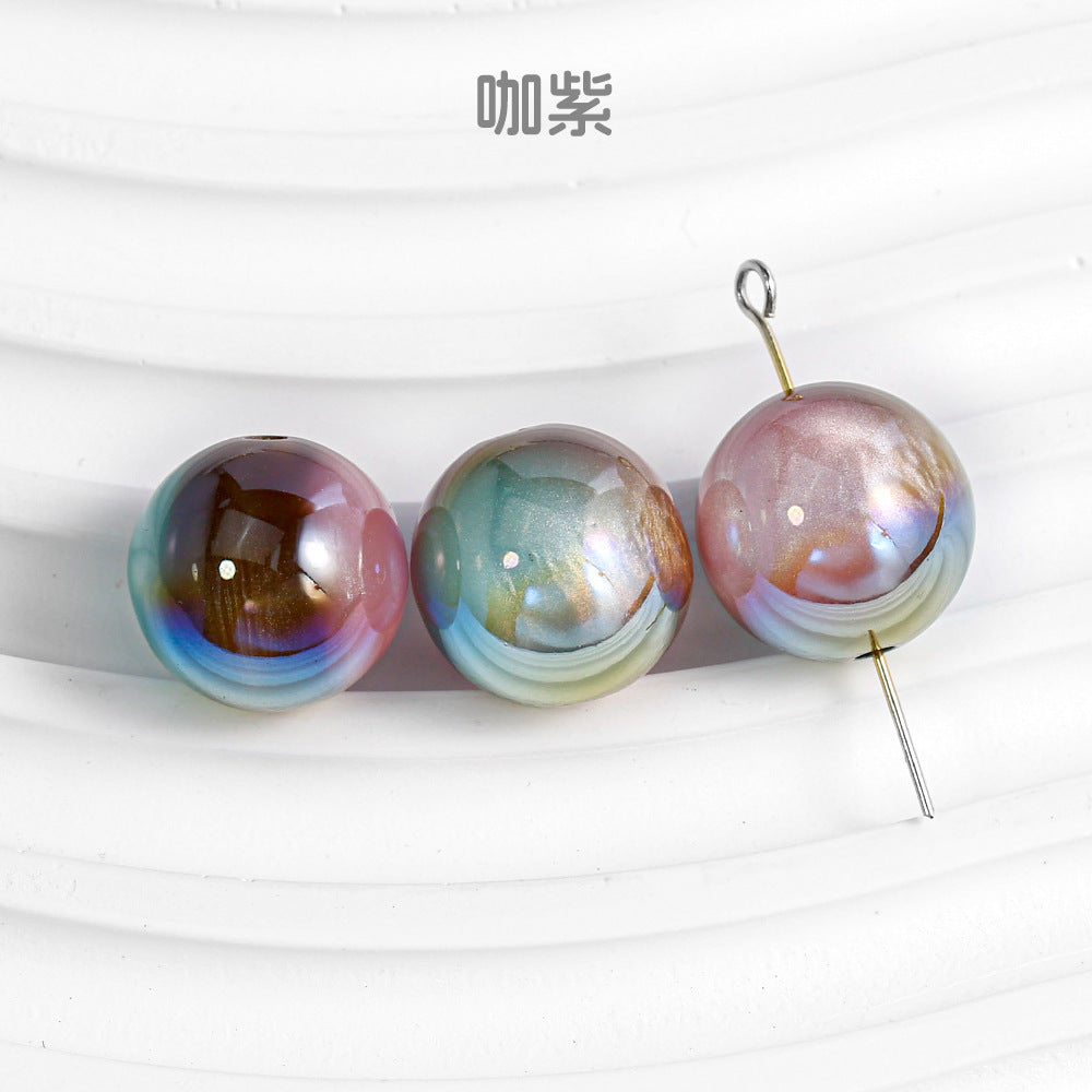 Wholesale 30pcs/1pack Mermaid Maiden Dunhuang Through Hole New Dark Color DIY Beads