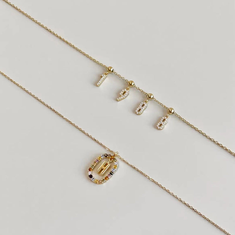 Collares de la serie de números de bricolaje de plata al por mayor S925 S925