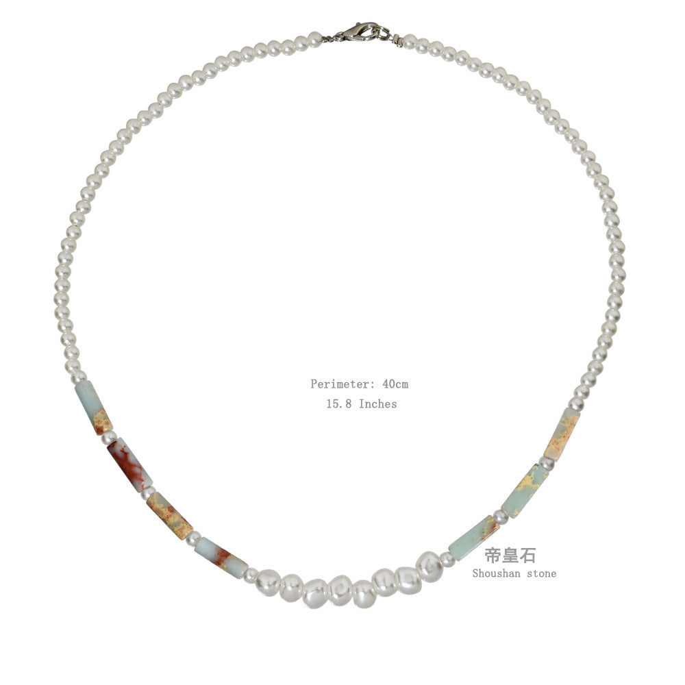 Wholesale Boho Pearl Necklace Clavicle Chain