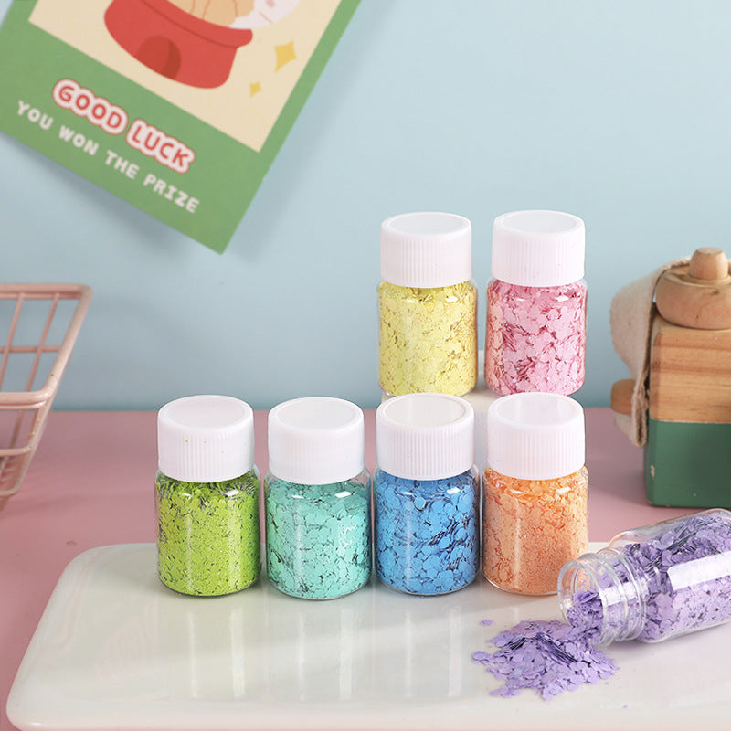 Wholesale DIY Handmade Materials Flow Linen Nail Art Macaron Mixed Glitter Matte Candy Color Hexagonal Glitter