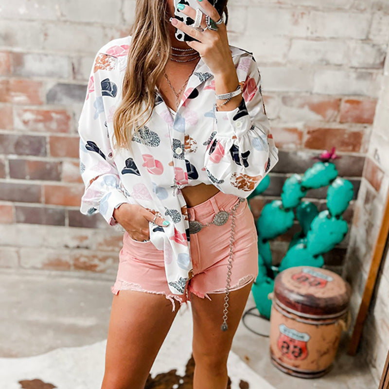 Wholesale Layered Single Breasted Printed Shirts