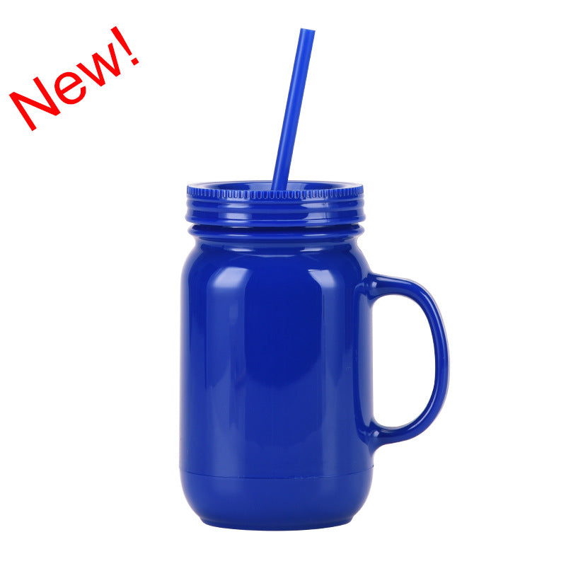 Wholesale solid color plastic cock cup with handle