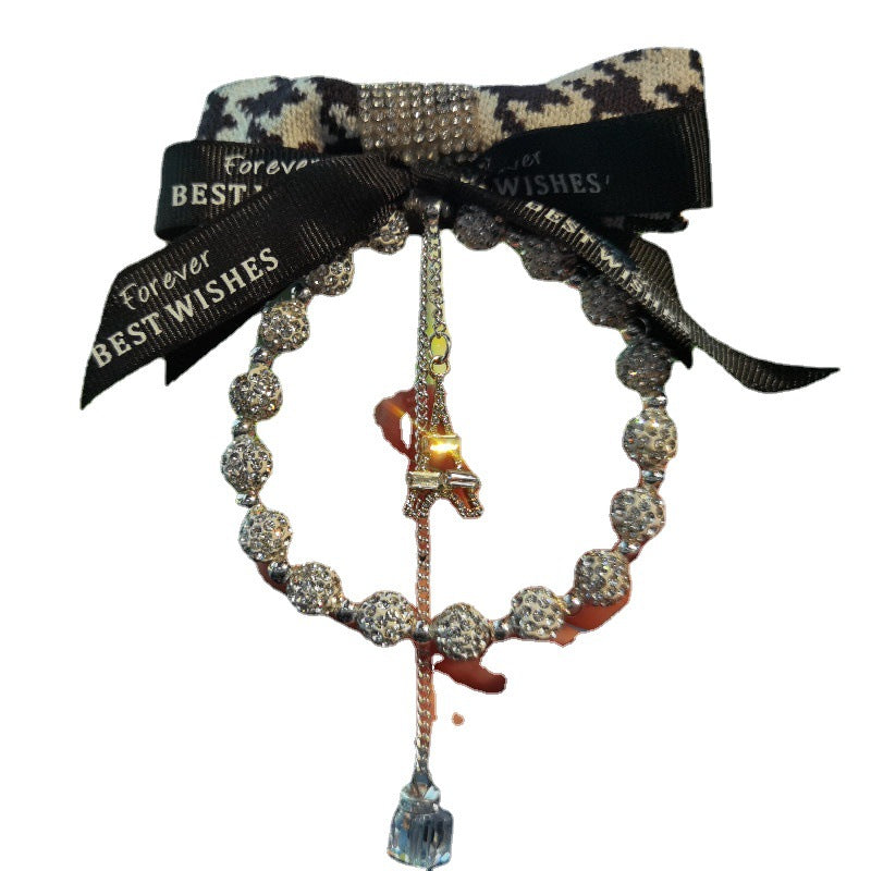 Wholesale Car Crystal Pearl Bow Pendant