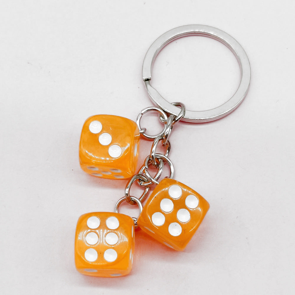 Wholesale Smiley Face Dice Number Personalized Keychain