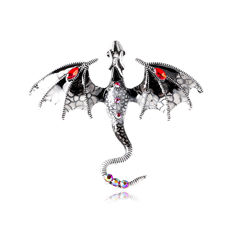 Wholesale Oil Dripping Dragon Alloy Brooch